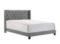 King Size Gray Fabric Upholstered Headboard V16178