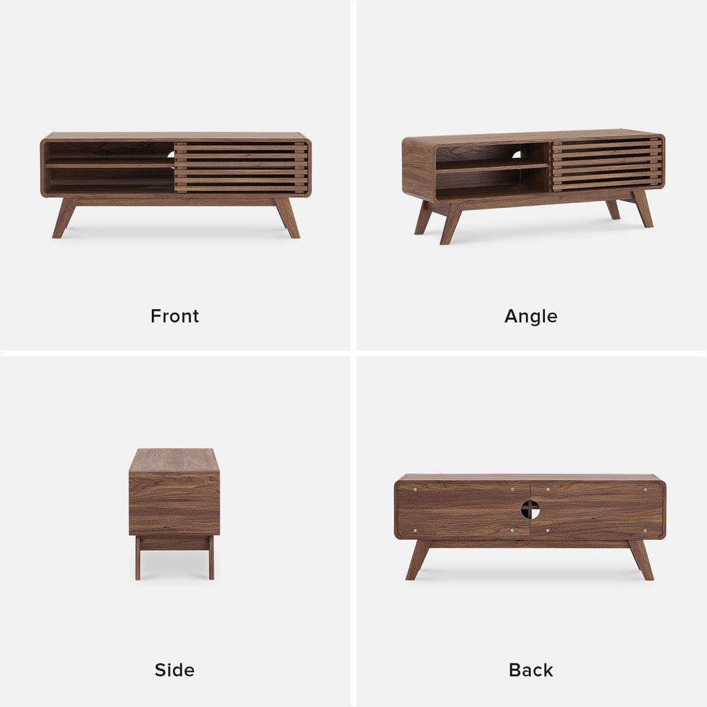 46 Scandinavian TV Stand with Slatted Door K726