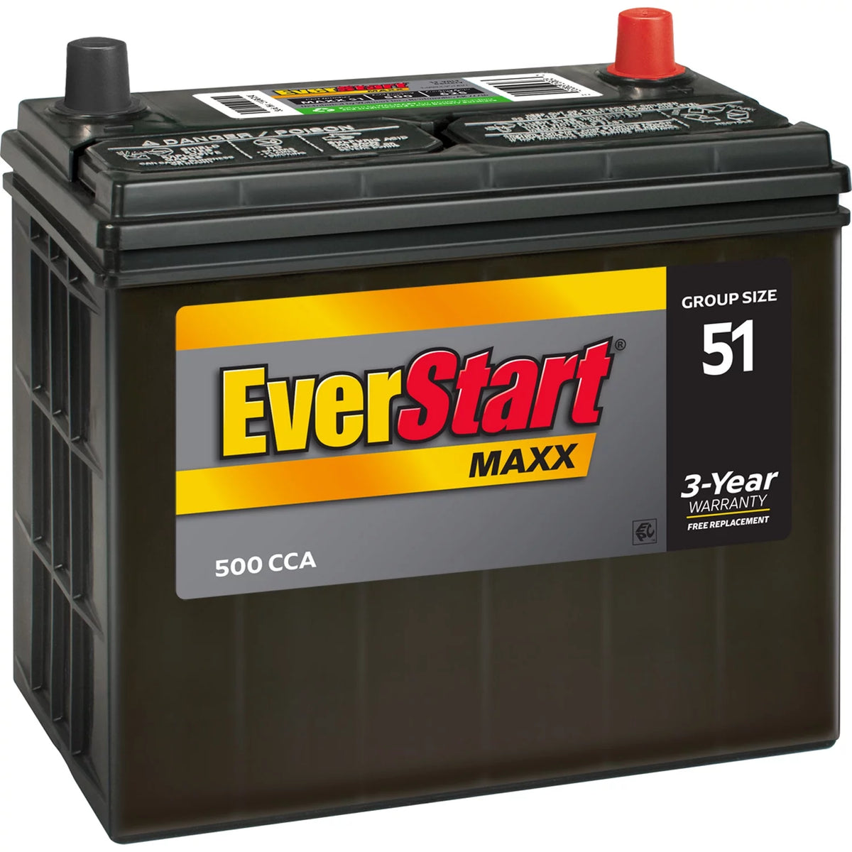 Lead Acid Automotive Battery Group Size 51 12 Volt 500 CCA T6304