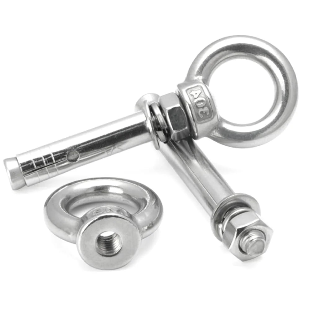 304 Stainless Steel Lifting Eye Bolt M10x80mm 2pcs S916881