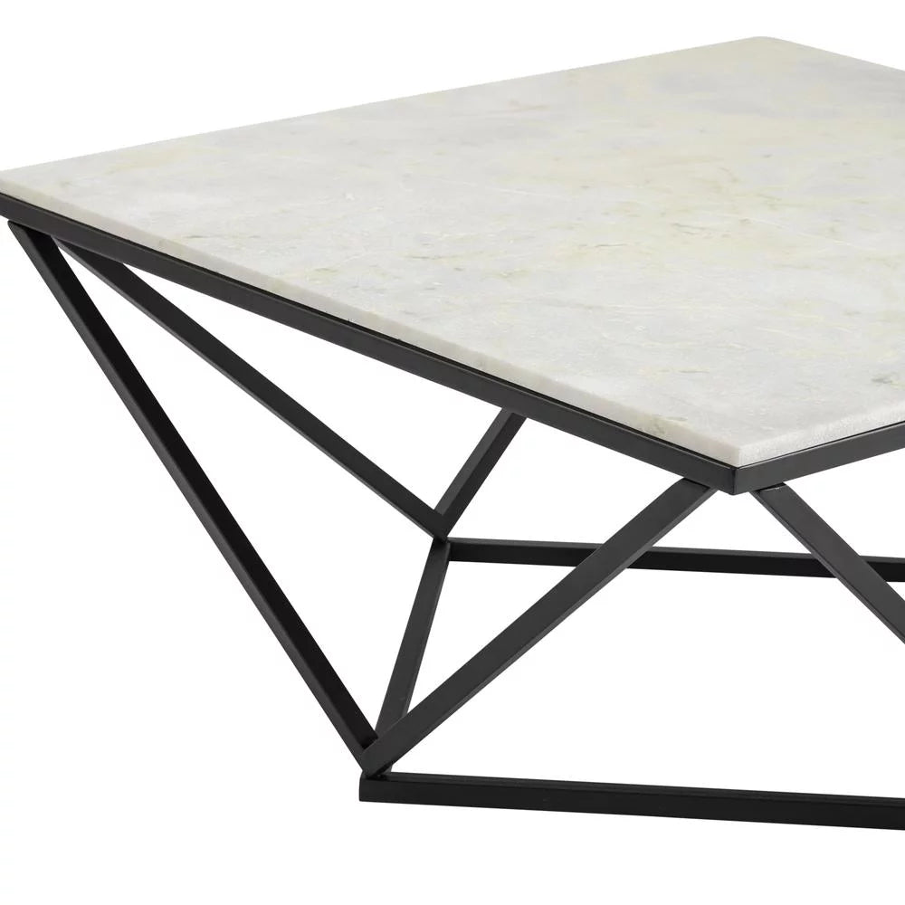 White Marble Cocktail Table Y34655