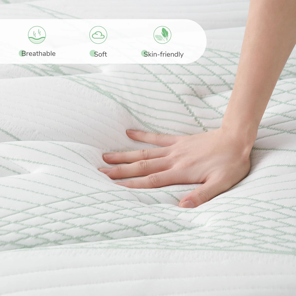 Queen Size Memory Foam Pocket Spring Hybrid Mattress H27273