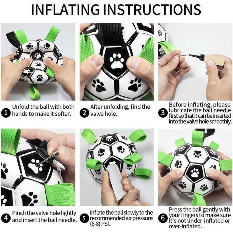 Dog Toys Soccer Ball with Straps D555