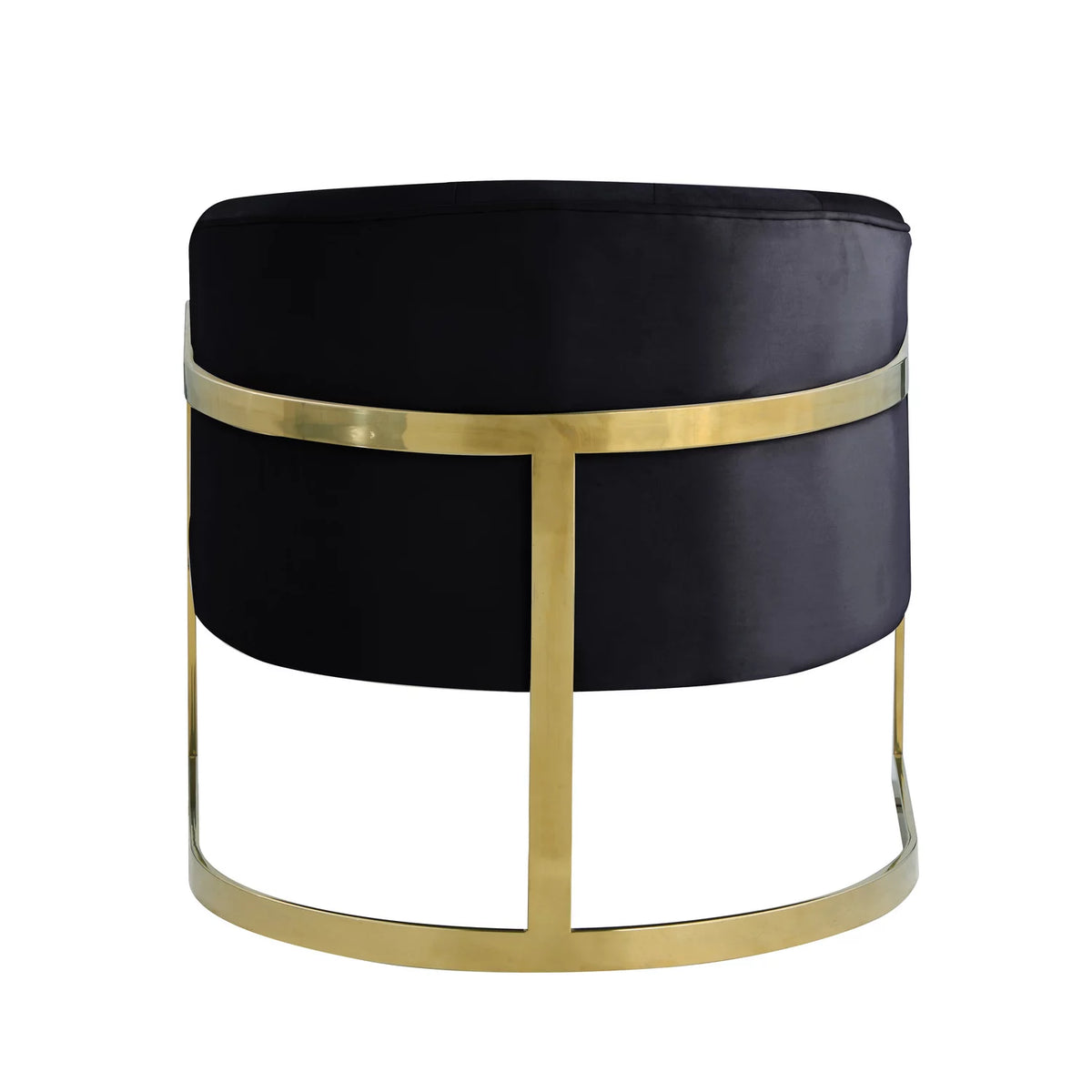 Black Velvet Upholstered Accent Chair Y2401