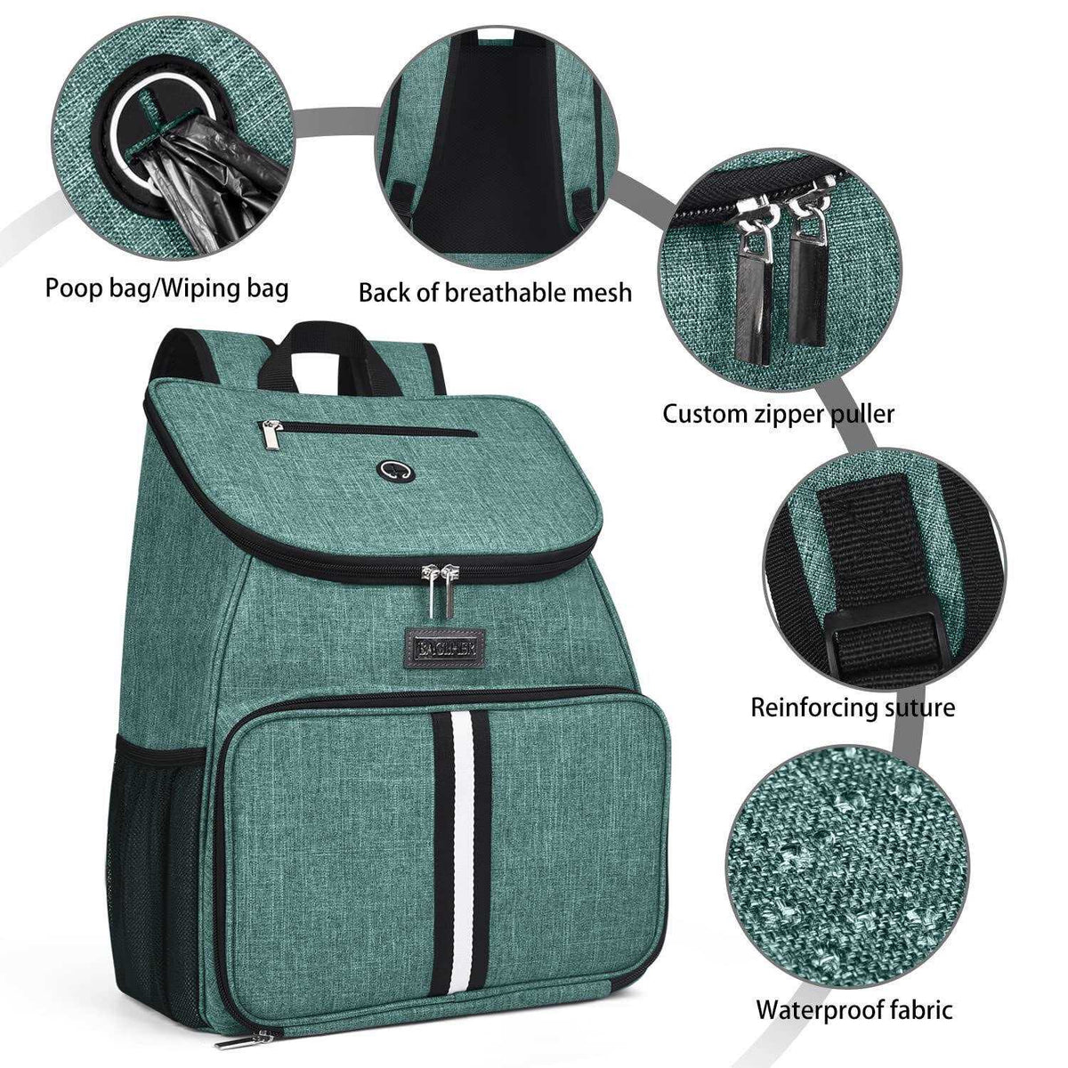 Airline Approved Dog Travel Backpack with 2 Collapsible Bowls and 2 Food Baskets A574