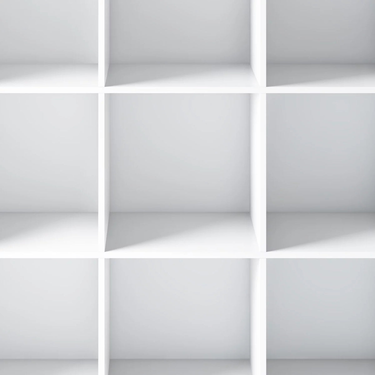 White 9 Cube Solid Wood Bookcase and Storage Unit N443615