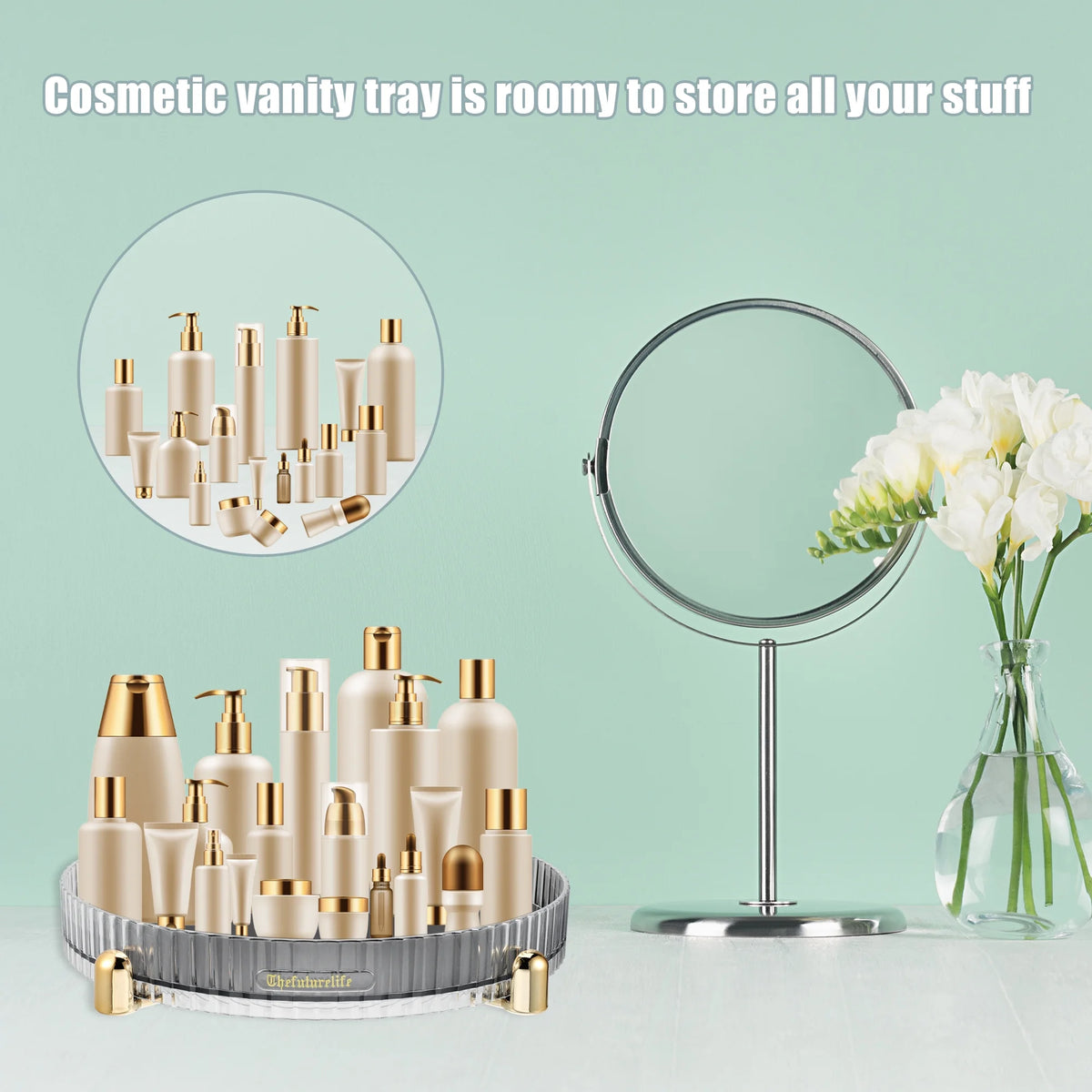 Rotating Makeup Organizer Tray M827191