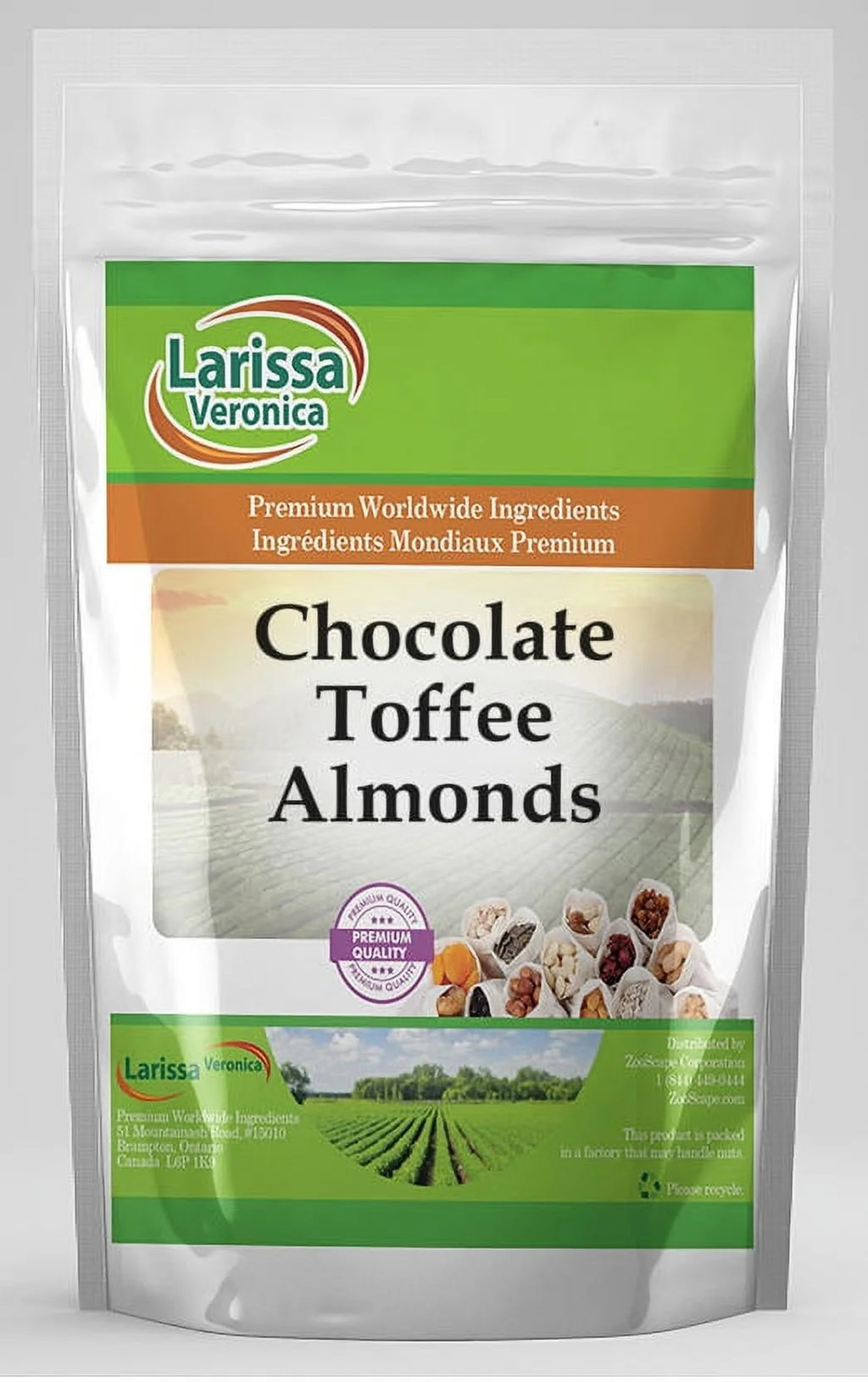 Chocolate Toffee Almonds 4 oz 3-Pack K220