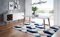 70.86" Modern Rectangular Dining Table with Glass Top in White Gloss E80130