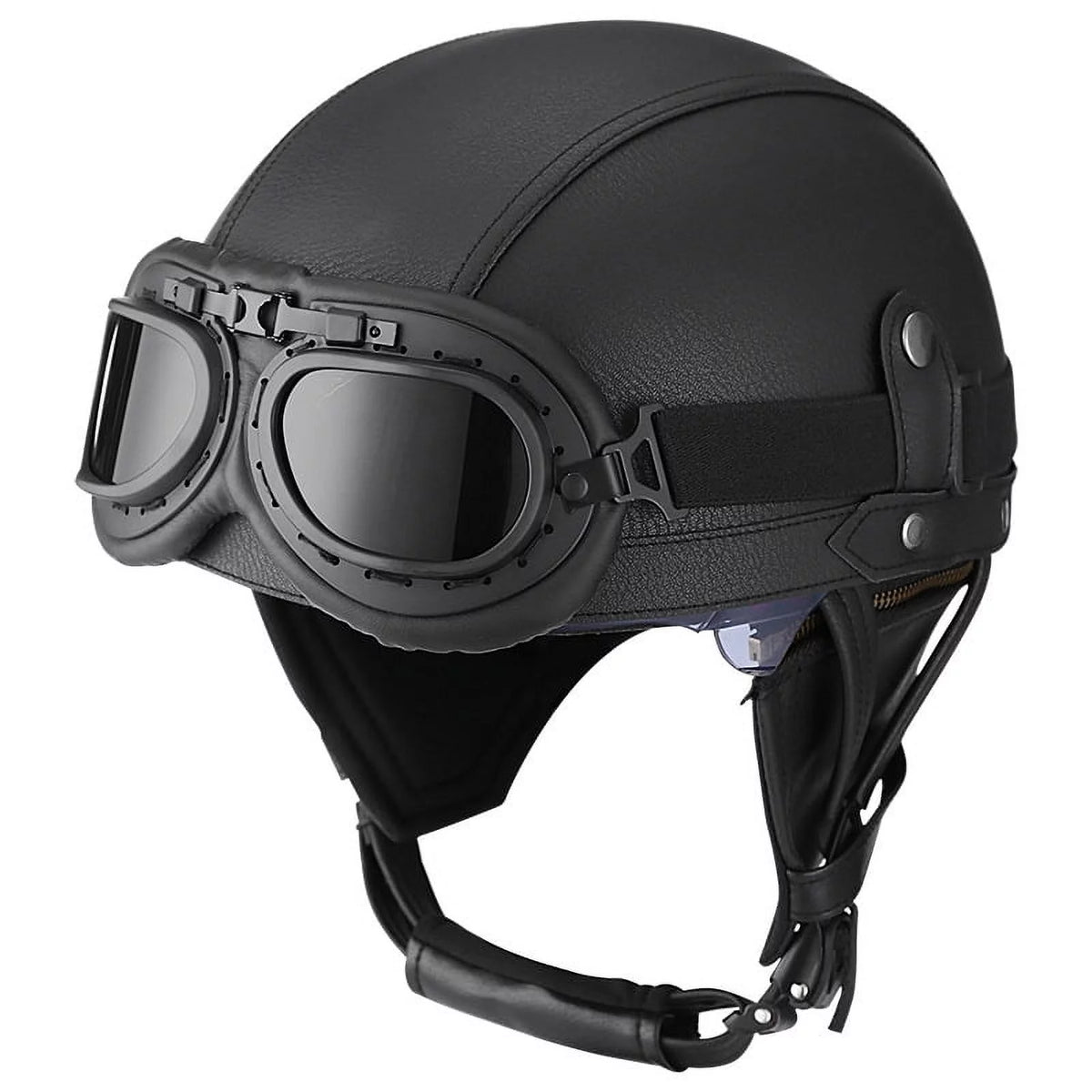 Half Helmet with Quick Release Buckle and Goggles R131699