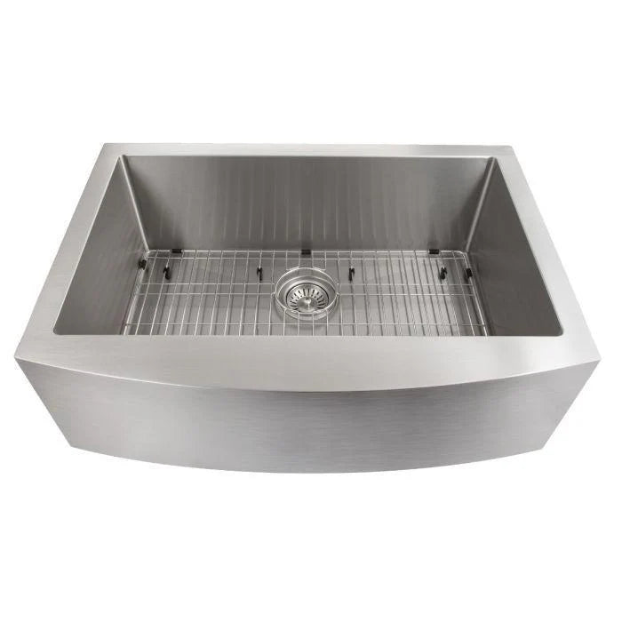 33 in. Stainless Steel Farmhouse Kitchen Sink with Bottom Grid W6954