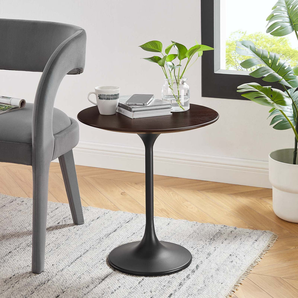 Round Wood Grain Side Table B9088