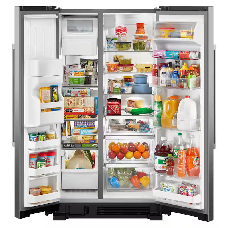 36 in. 25 cu. ft. Side-by-Side Refrigerator Stainless Steel A255