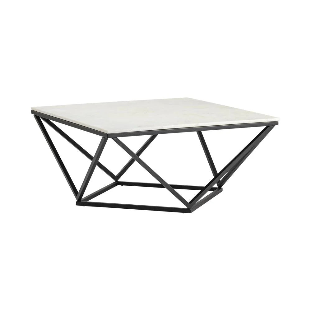 White Marble Cocktail Table Y34655