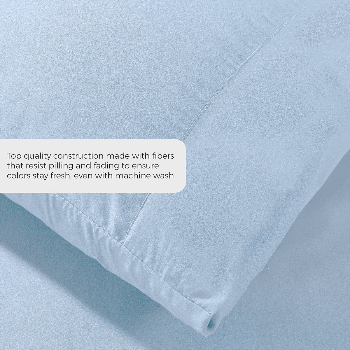 Sky Blue Queen 3-Piece Brushed Microfiber Duvet Cover X2950