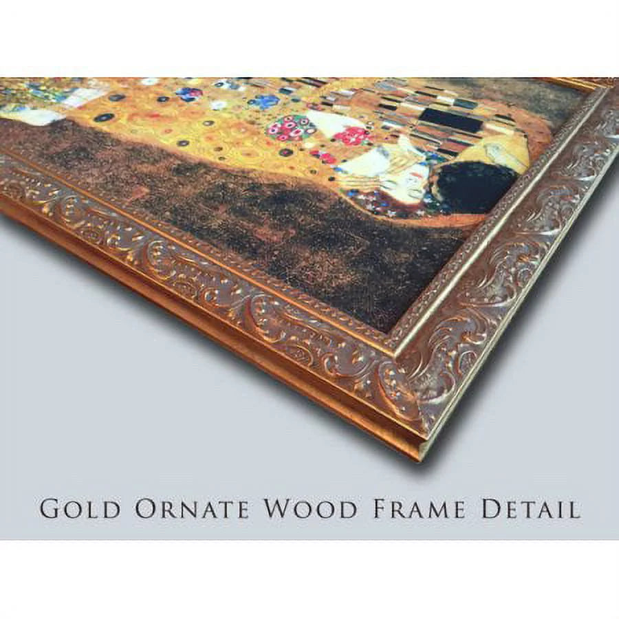Gold Ornate Wood Frame Double Matted Art Print J557