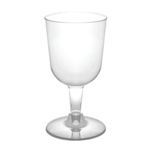 Clear 5.5-Ounce Disposable Hard Plastic Wine Glasses K8005