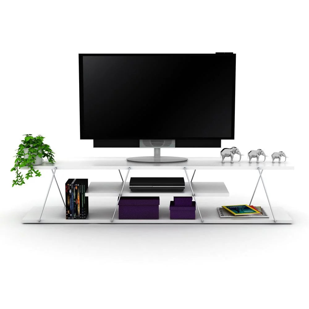White Chrome TV Unit N3343