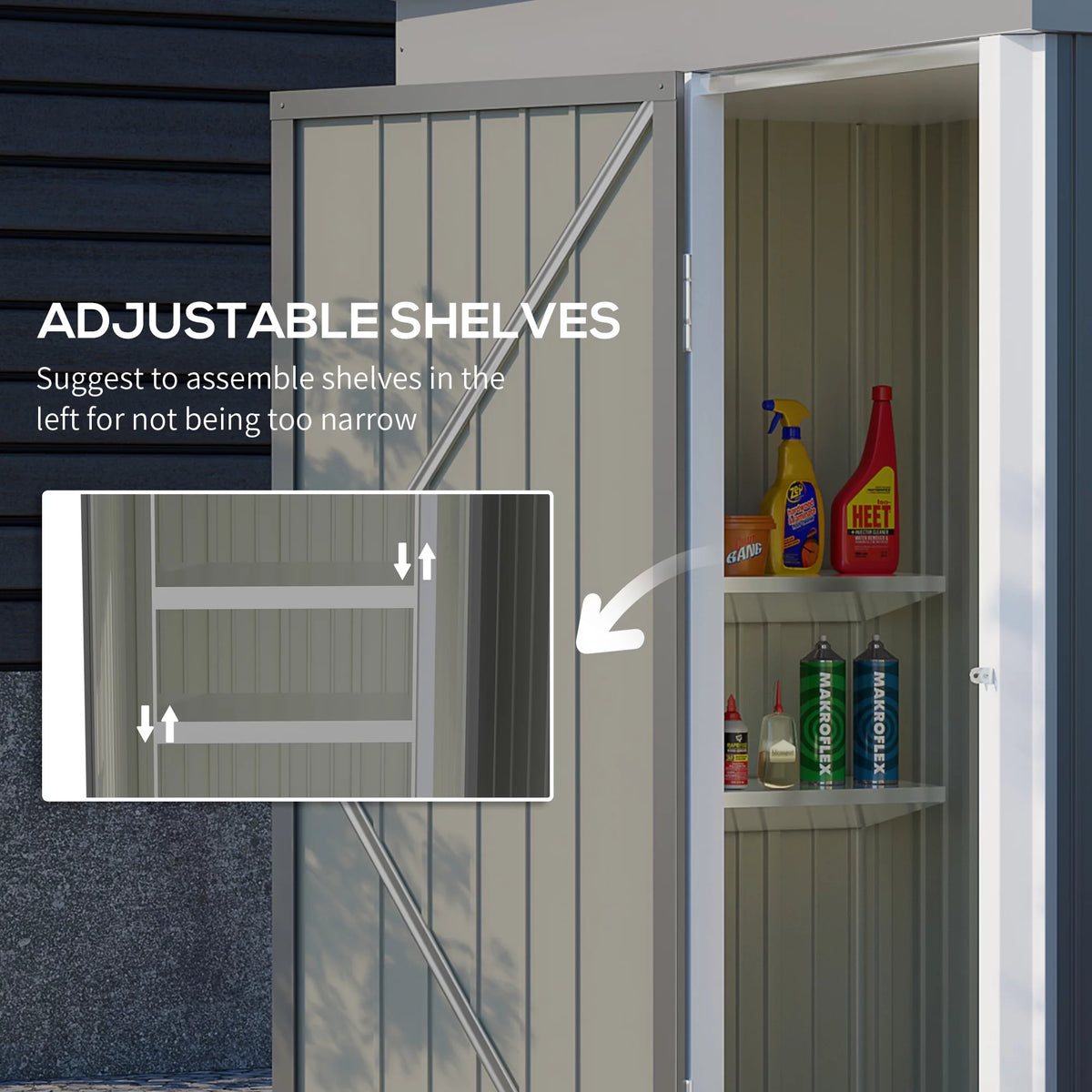 Garden Storage Shed Steel Tool House F702903