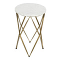 White Marble Accent Table U600181