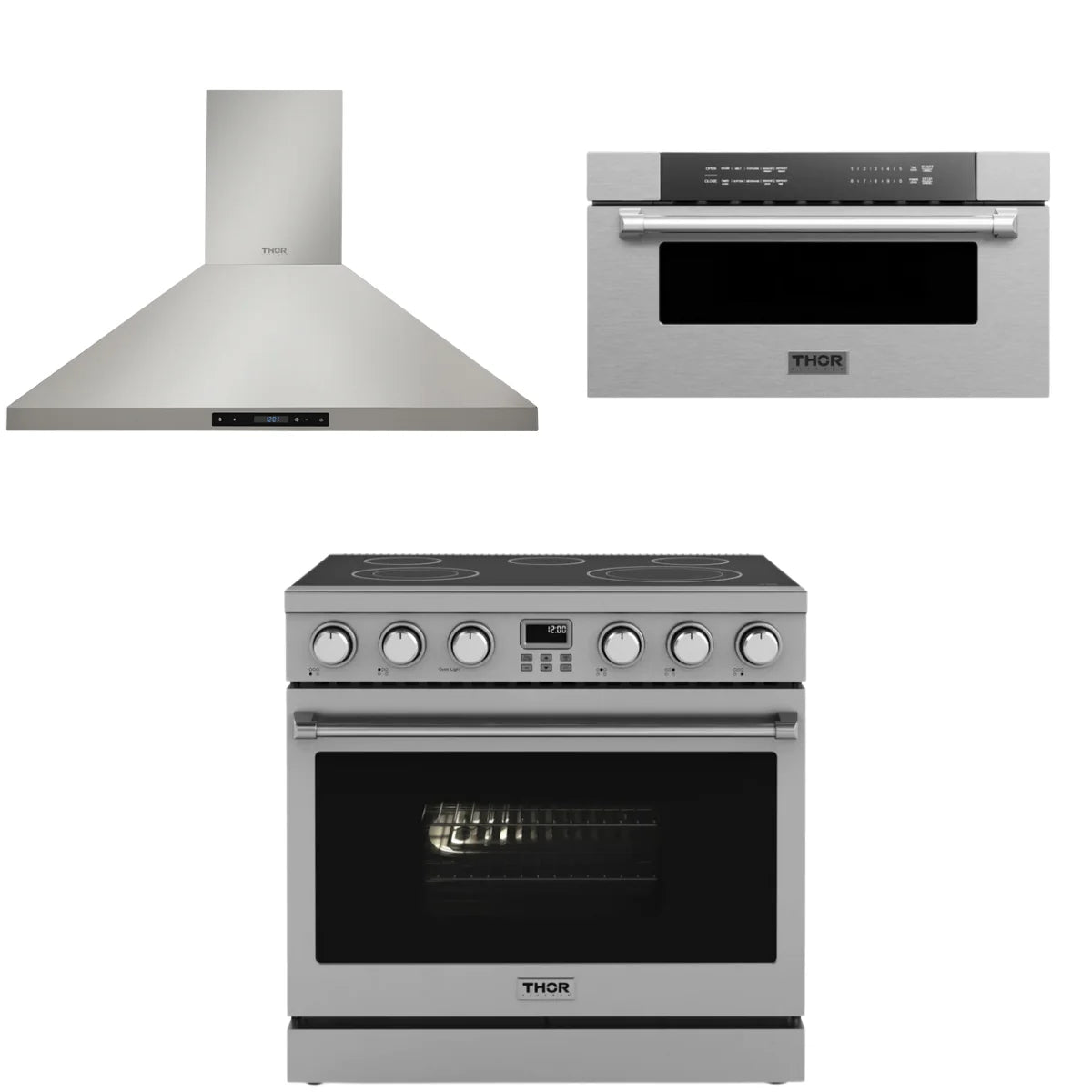 36 Electric Range, Range Hood and Microwave M978152