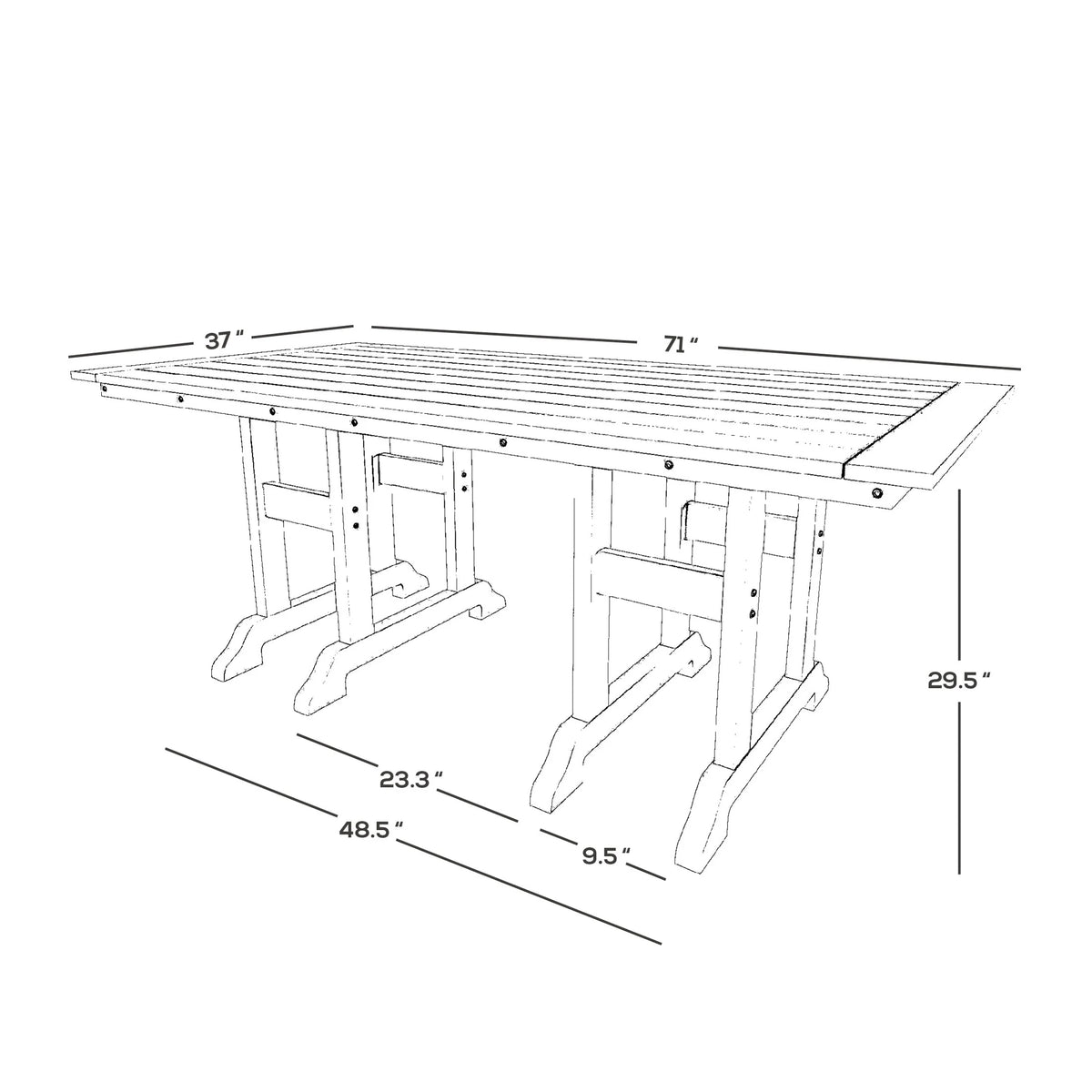 6-Piece All Weather Outdoor Dining Set with Bench M6286