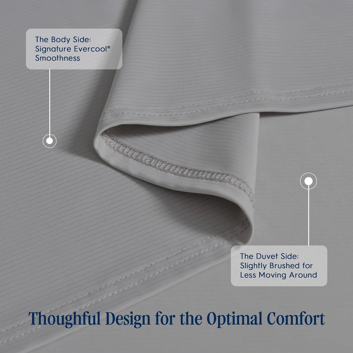 Flat Sheet, Cooling Bedding, Machine Washable, Cool Gray, King/Cal King W655