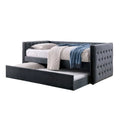 Contemporary Fabric Daybed with Trundle in Gray M52286