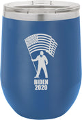 Stainless Steel Insulated Wine Cup with Lid 12 Oz Blue H620