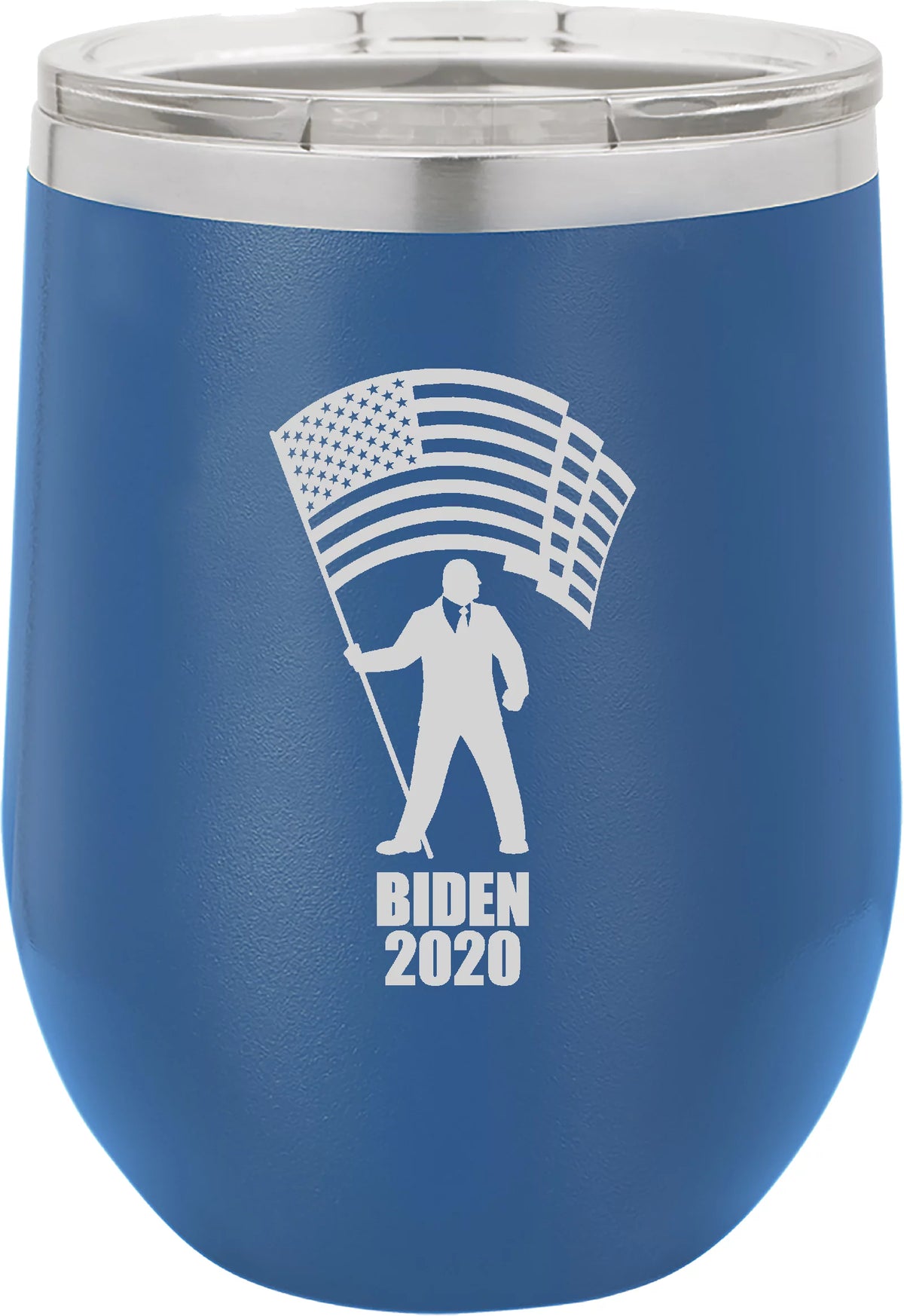 Stainless Steel Insulated Wine Cup with Lid 12 Oz Blue H620