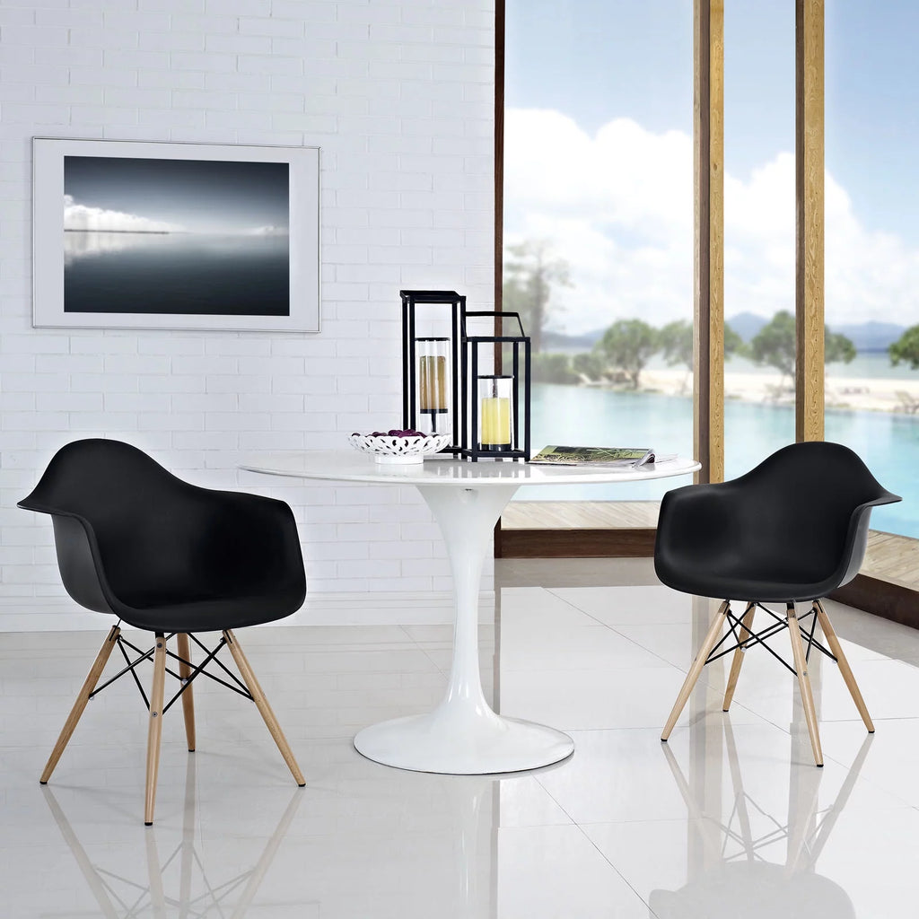 Black Dining Armchair Set of 2 P2597