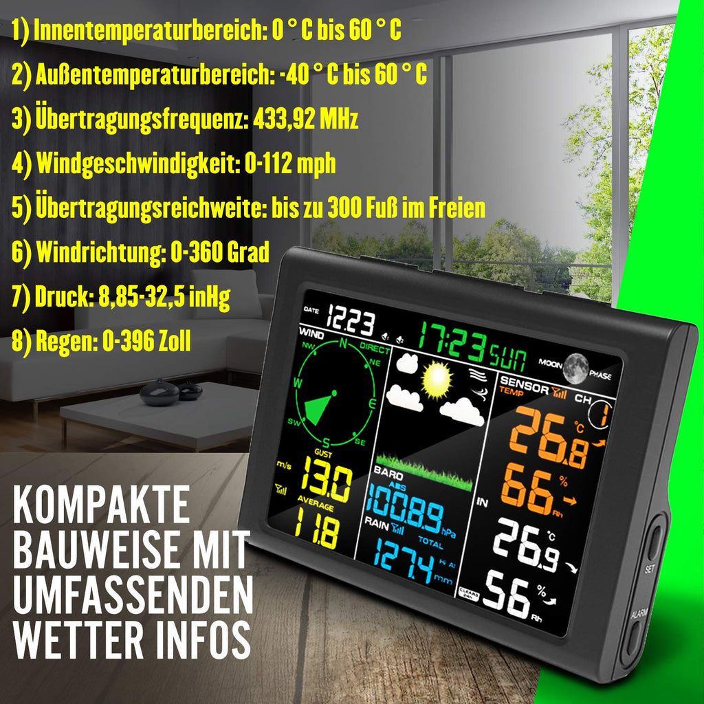 Wireless 5-in-1 Weather Station with Outdoor Sensor W925