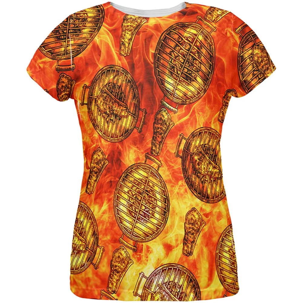 Steak Pattern Womens T Shirt A4251