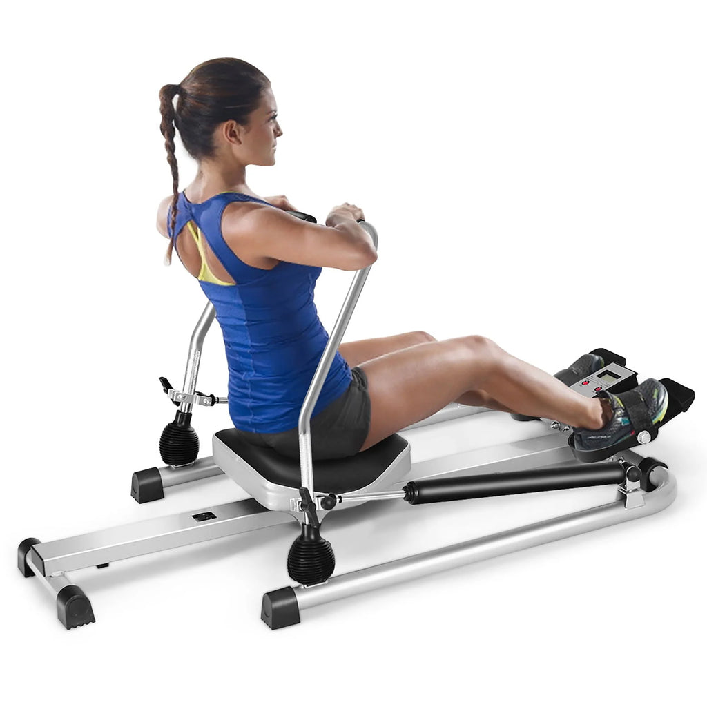 Rower with LCD Monitor and Adjustable Hydraulic Resistance C576