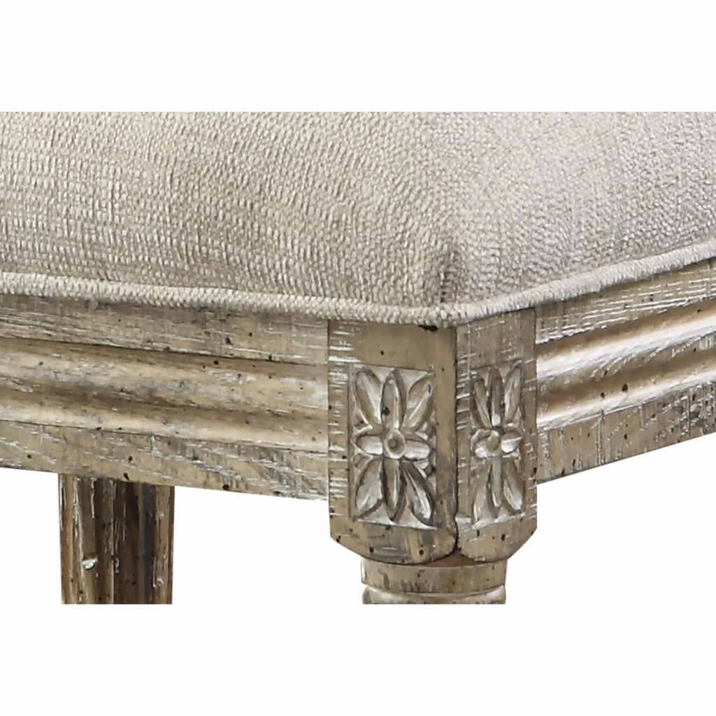 Cream 24" Upholstered Bar Stool Set of Two S66841