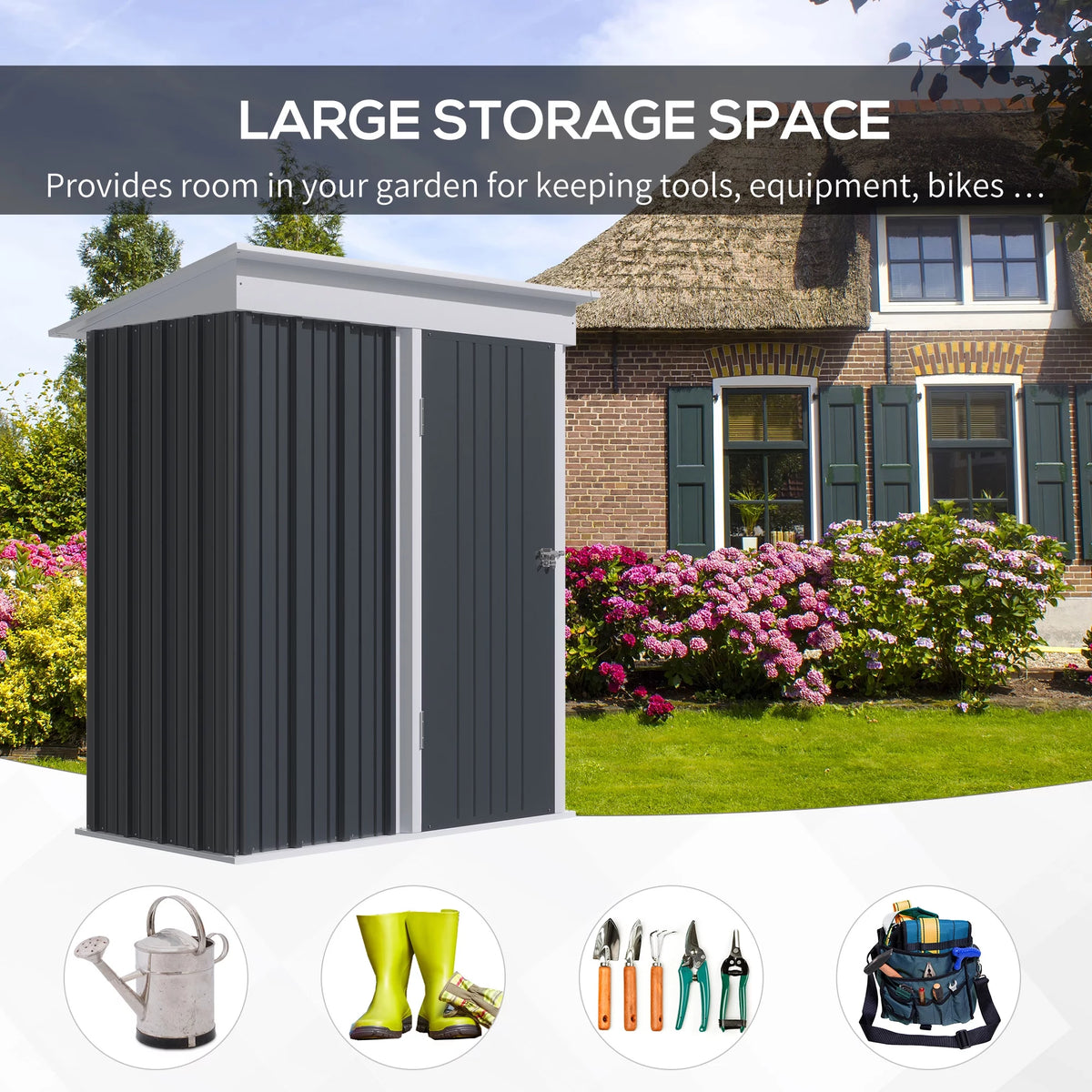 Garden Storage Shed Steel Tool House F702903
