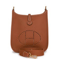 Gold Leather Crossbody Bag I150