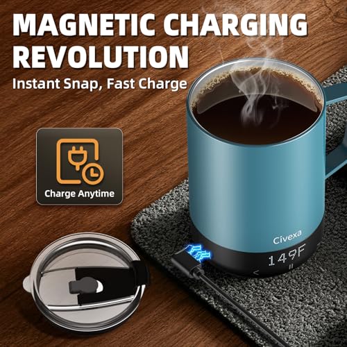 14Oz Rechargeable Self Heating Smart Coffee Mug Y736954