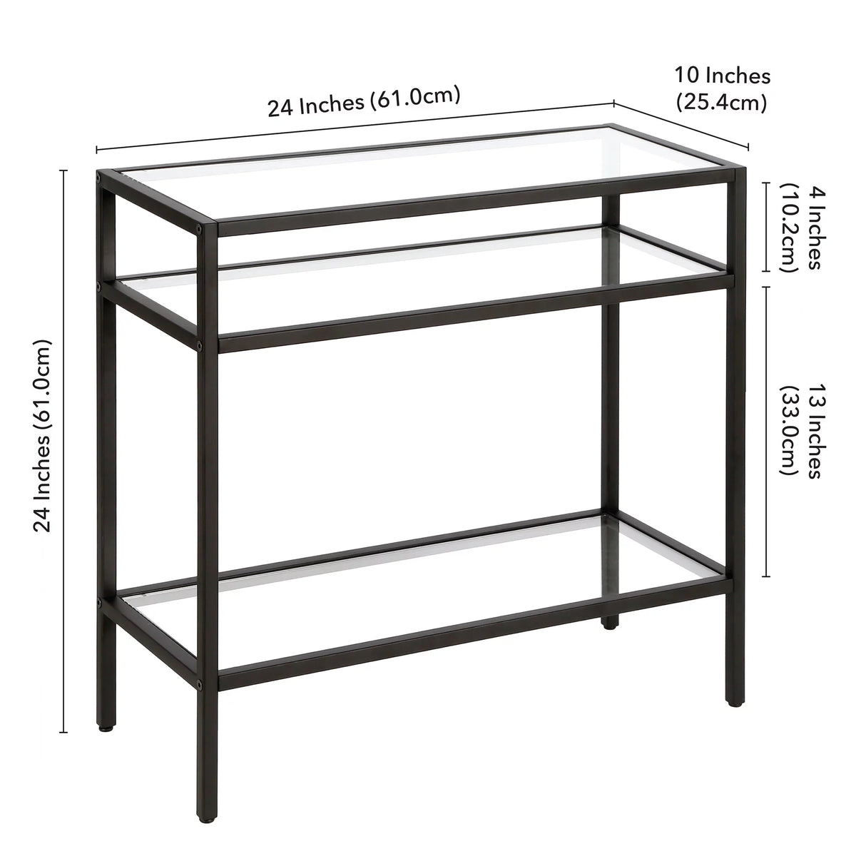 24" Wide Rectangular Side Table E473