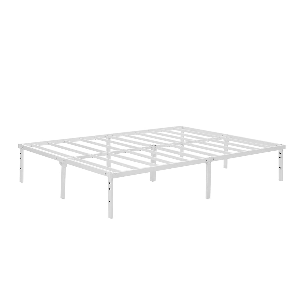14 Heavy Duty Steel Slat Queen Platform Bed Frame, Black S93683