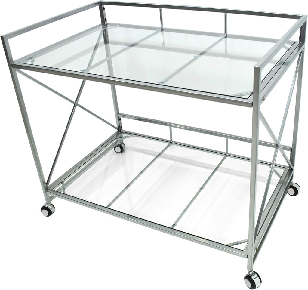 Industrial Modern Iron and Glass Bar Cart P2328