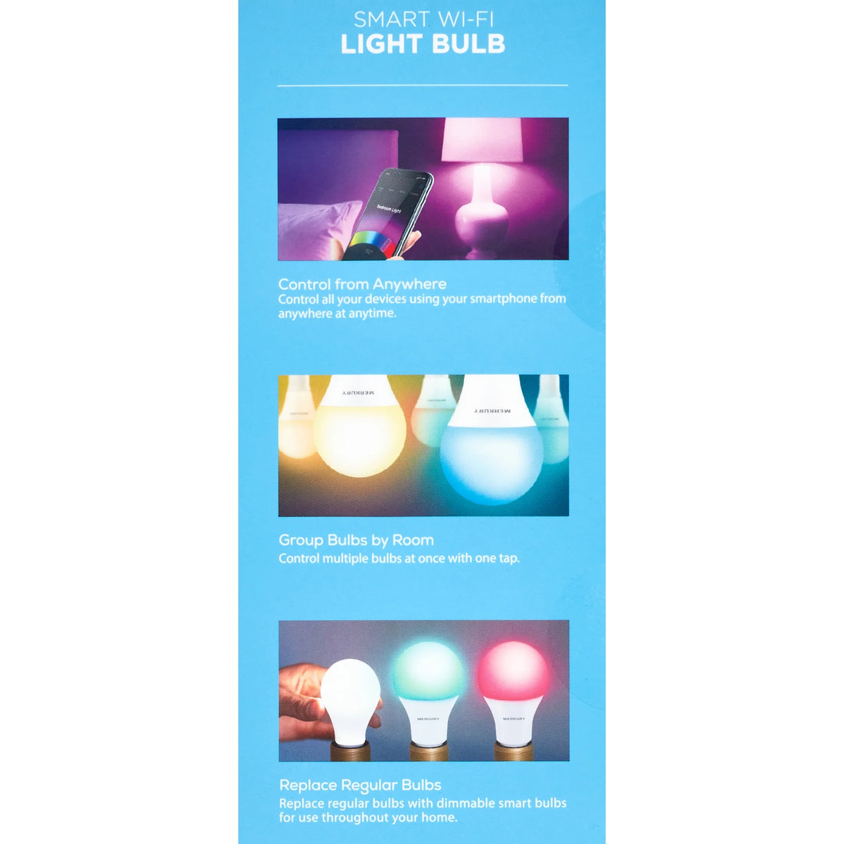 Dimmable 75W Equivalent Wi-Fi Smart Bulb, 4 Pack O677