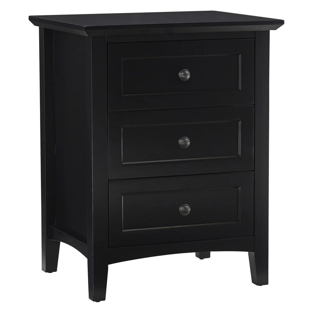 Black 3 Drawer Nightstand V5298