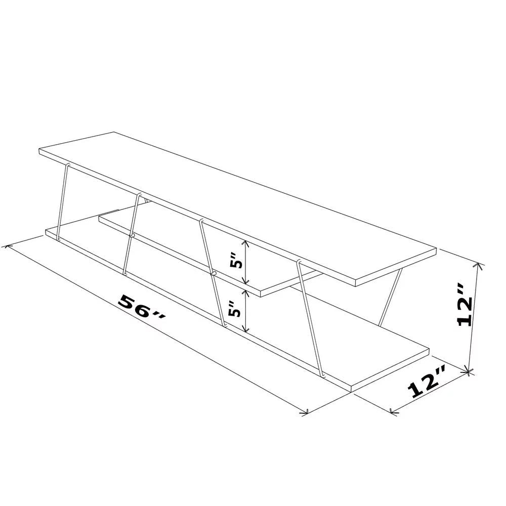 White Chrome TV Unit N3343