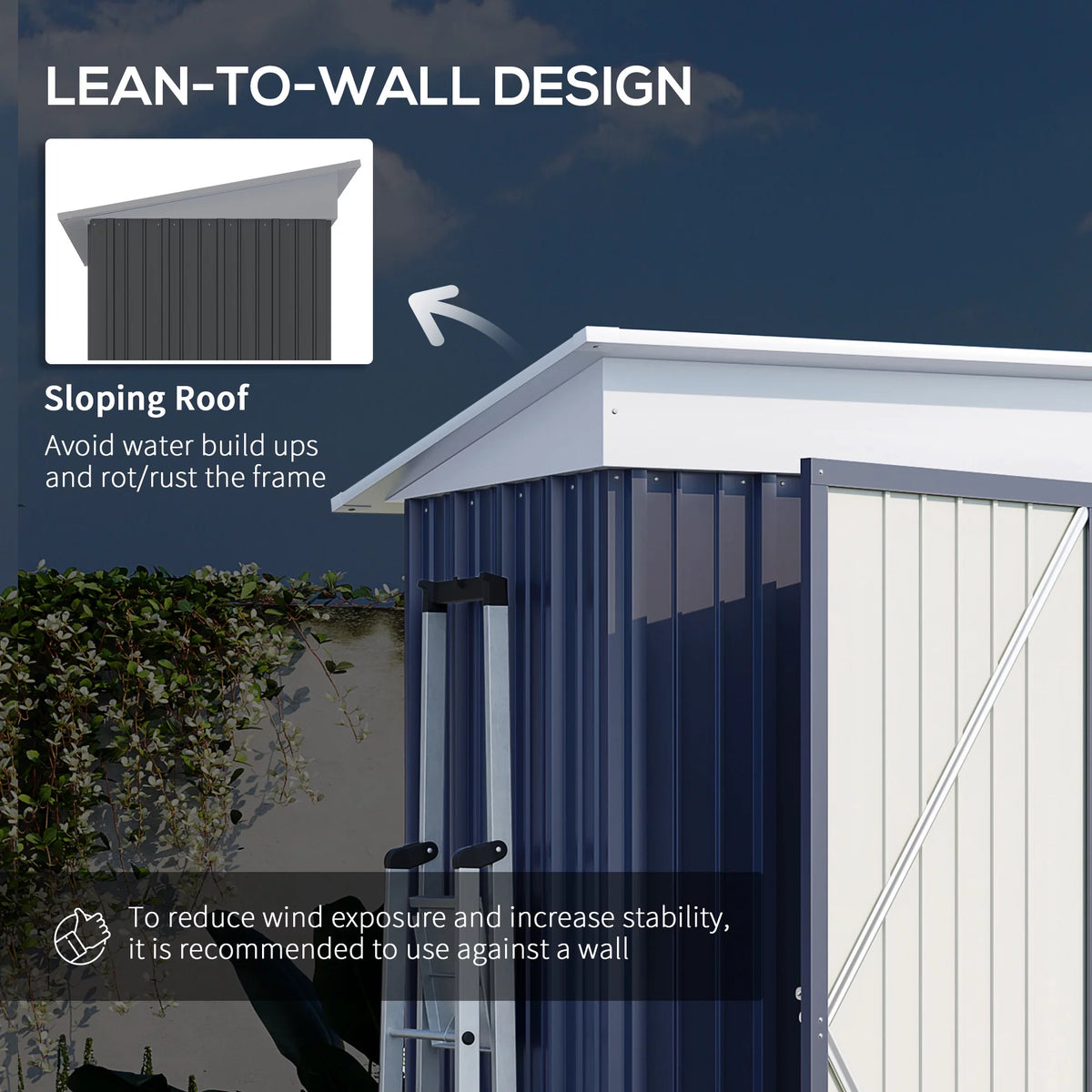 Garden Storage Shed Steel Tool House F702903