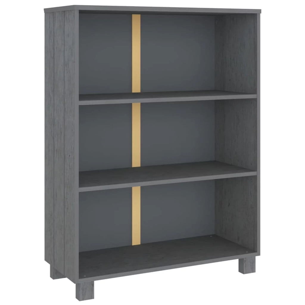 Dark Gray Solid Wood Pine Book Cabinet I727