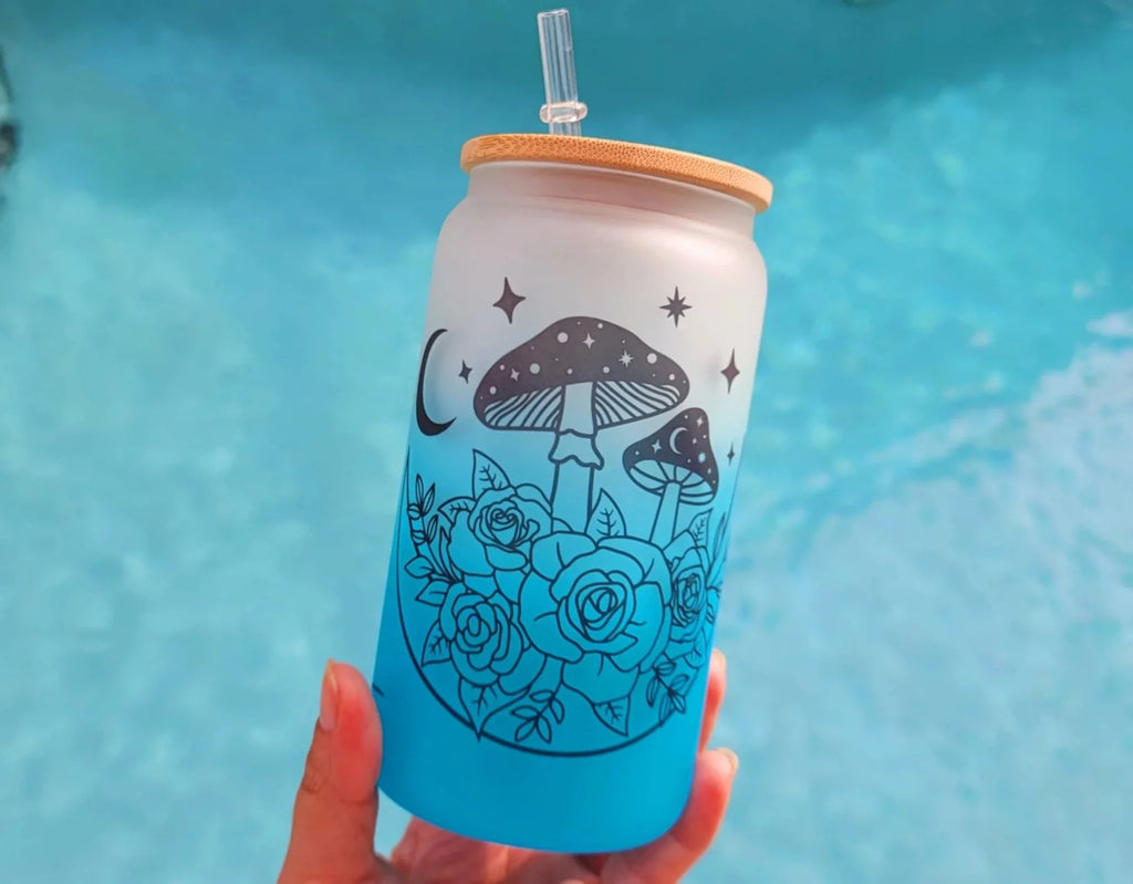 16 oz Mushroom Beer Can Glass Q148330