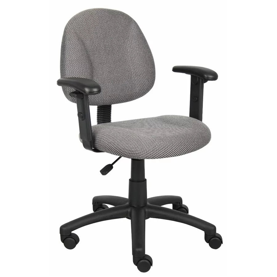 Grey Adjustable Office Task Chair with Adjustable Arms Y461