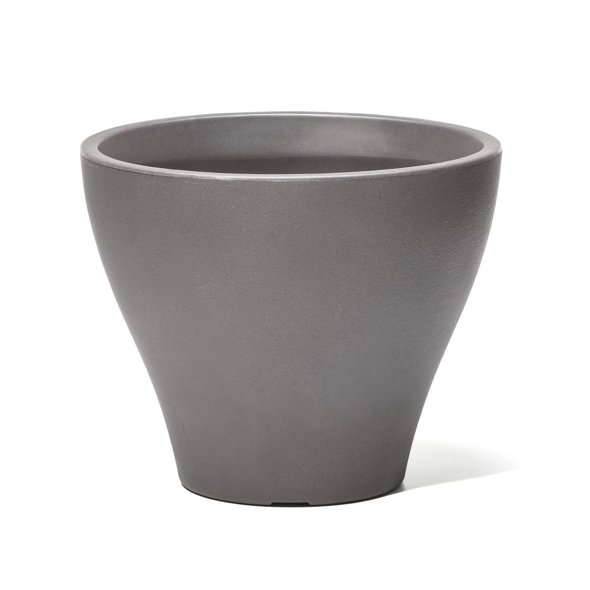 Dark Cedar Round Indoor Outdoor Plastic Planter and Pot V50288