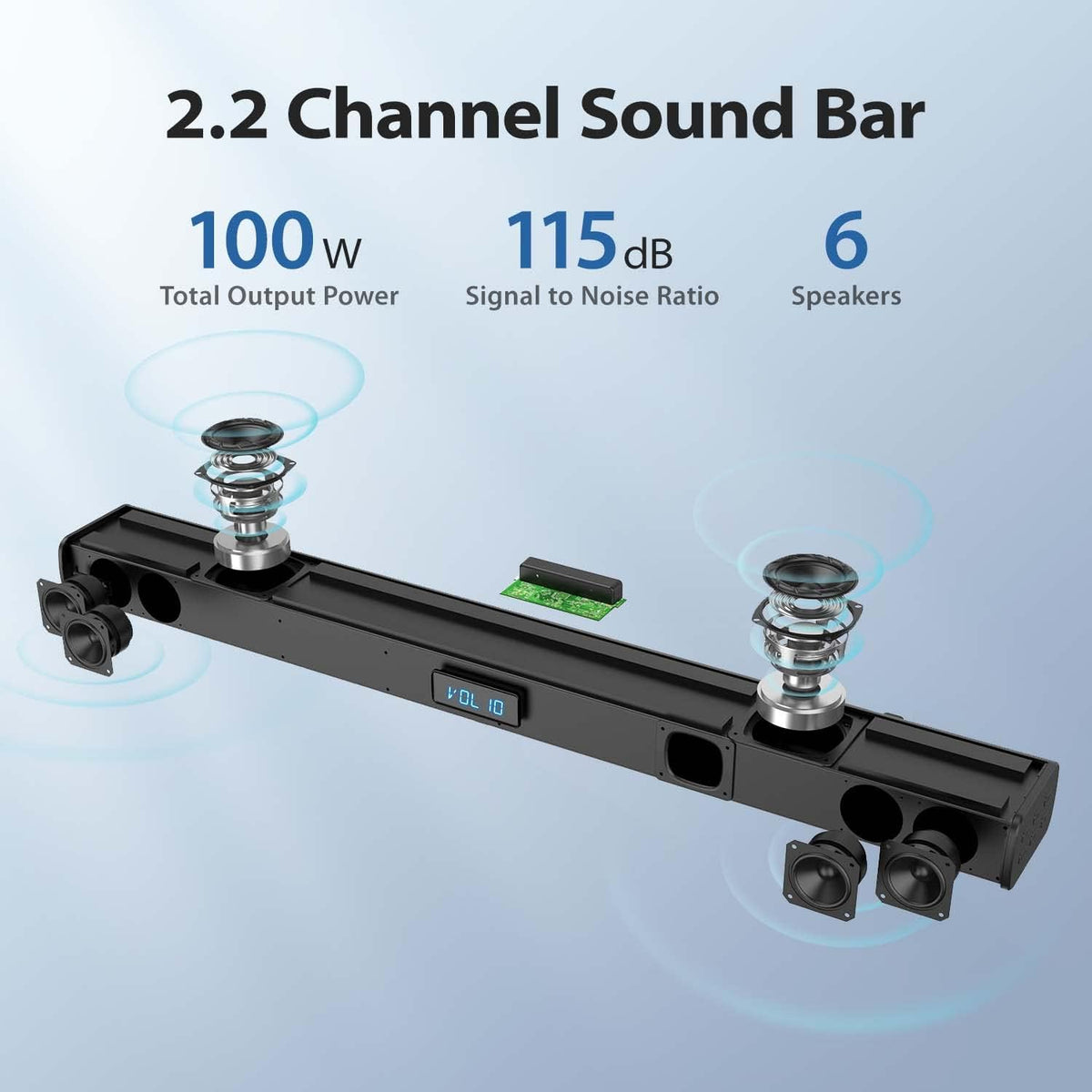100W 2.2 Channel Soundbar with Remote Control O617337